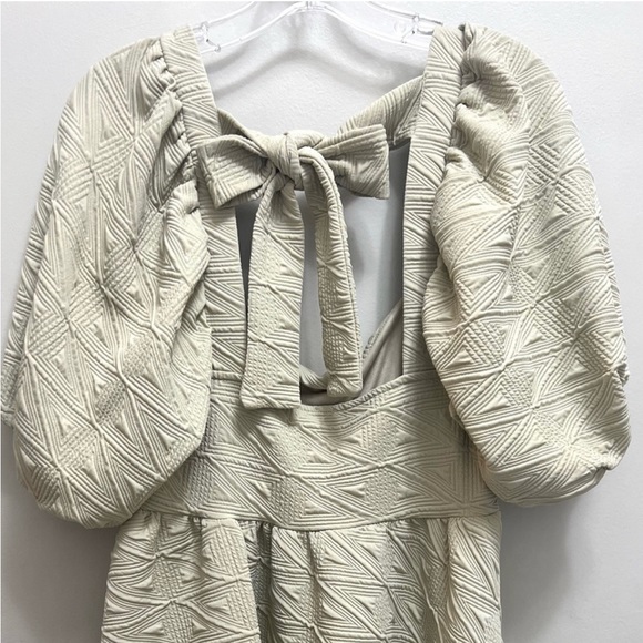 NWOT Free People Puff Sleeve Pocketed Mini Dress with Pockets - Picture 5 of 6